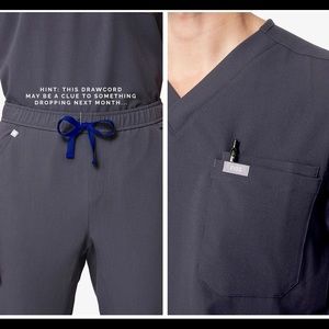 Figs | Men’s Leon Top - Charcoal (Size M)